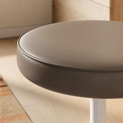Lippa vegan leather round stool by Modway, taupe upholstery, bar and dining seating on Tampa Home & Garden Store