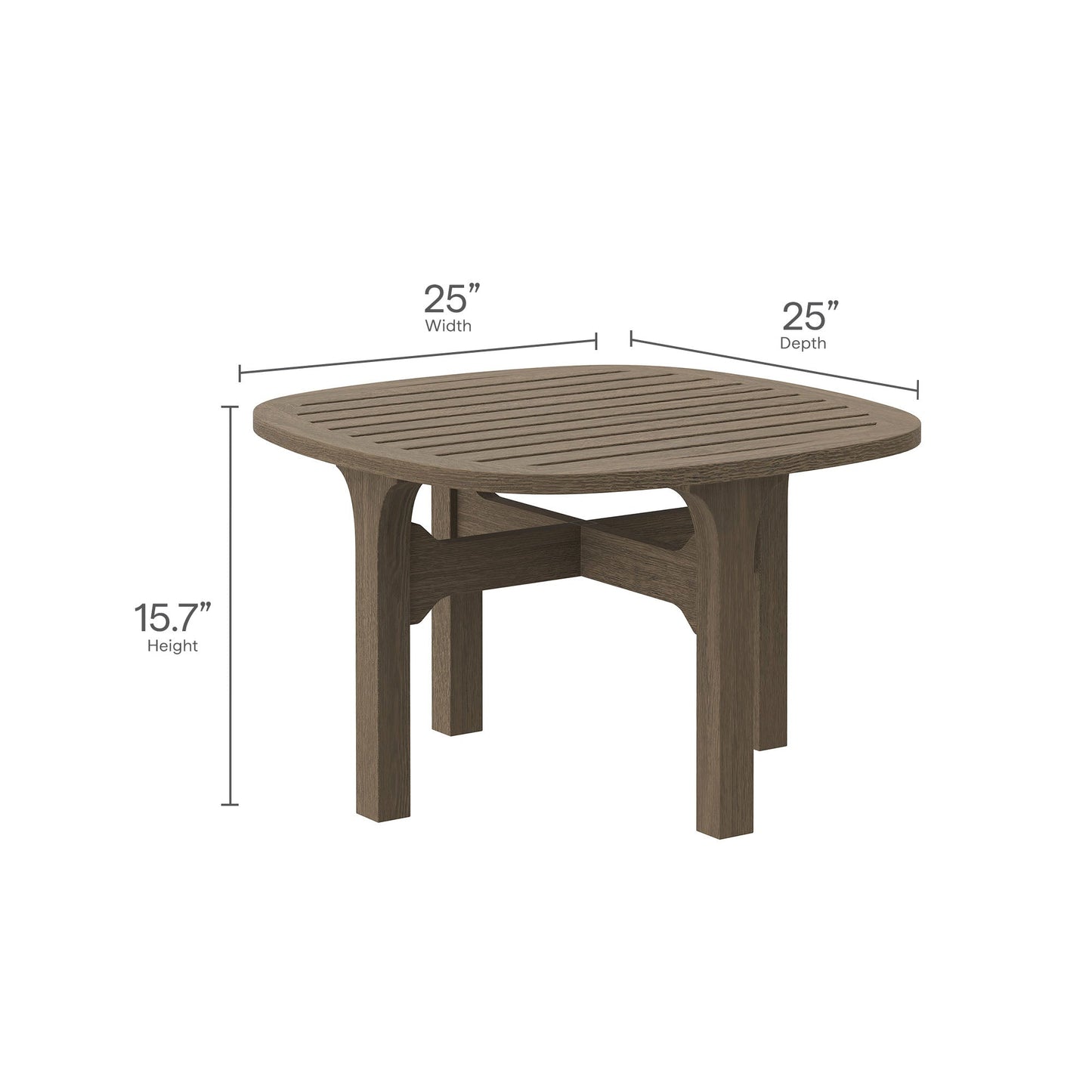Saratoga 4-Piece Modern Teak Patio Furniture Set