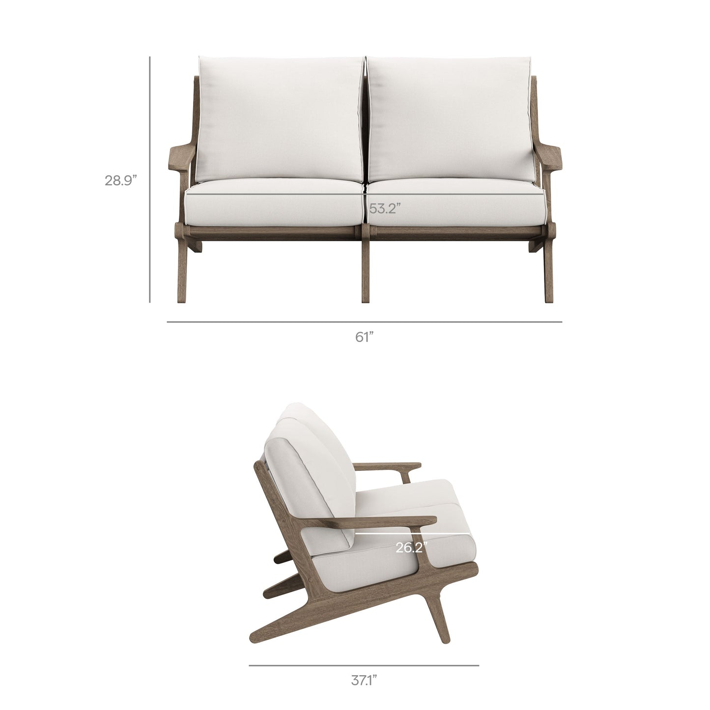 Saratoga 4-Piece Teak and Outdoor Furniture
