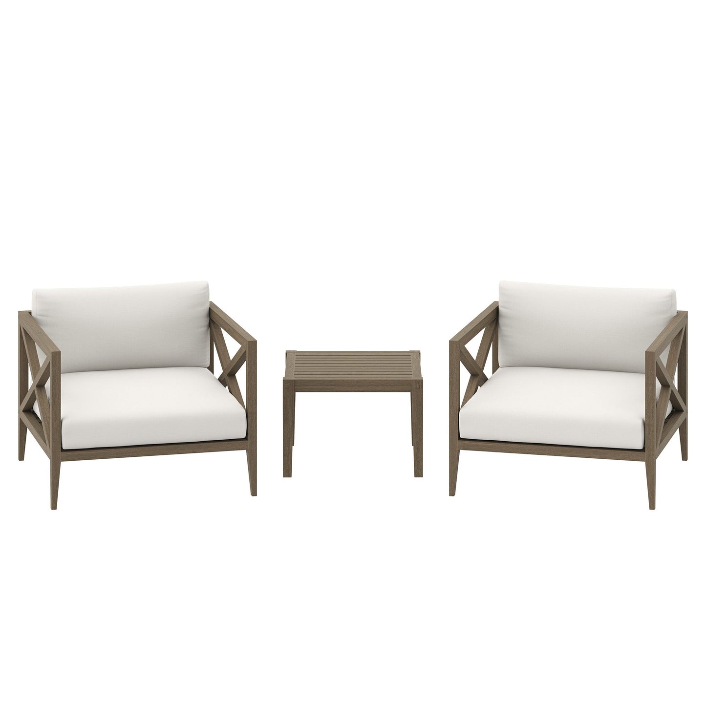 Modway Northlake 3 Piece Teak Outdoor Set