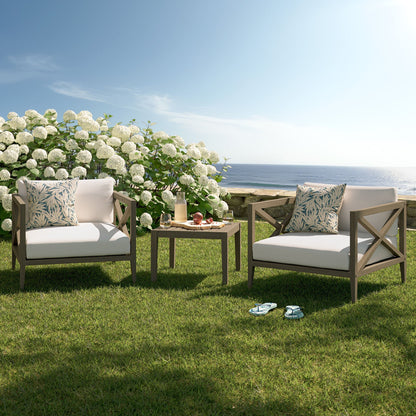 Modway Northlake 3 Piece Teak Outdoor Set