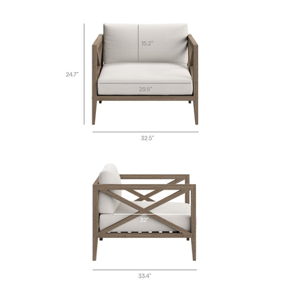 Modway Northlake 3 Piece Teak Outdoor Set