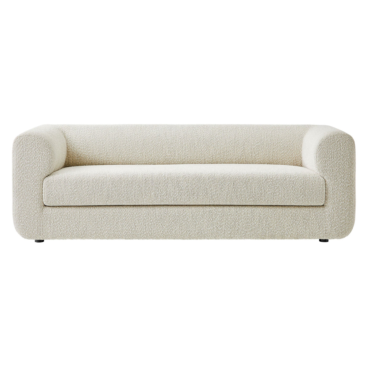 Leif 89-inch boucle upholstered sofa by Modway in cream boucle with rounded arms on Tampa Home & Garden Store
