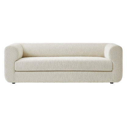 Leif 89-inch boucle upholstered sofa by Modway in cream boucle with rounded arms on Tampa Home & Garden Store