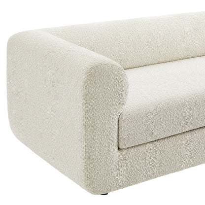 Leif 89-inch boucle upholstered sofa in beige fabric with rounded arms by Modway on Tampa Home & Garden Store