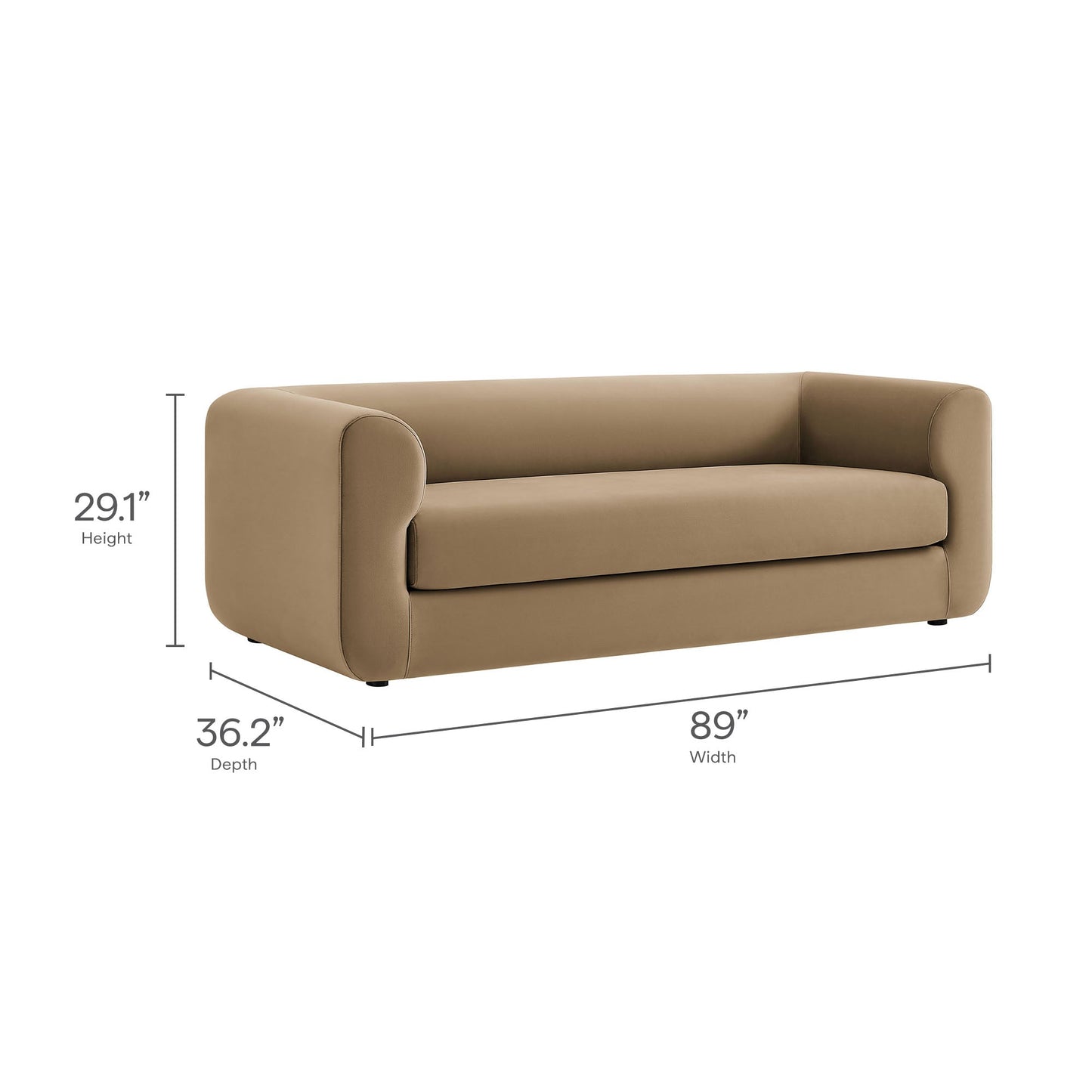 Leif Performance Velvet Upholstered Sofa