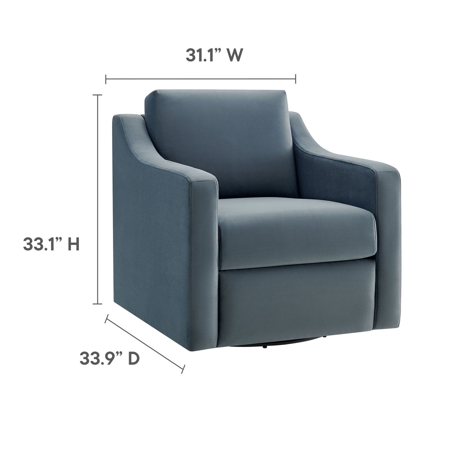 Liora Velvet Swivel Armchair For the Modern Home