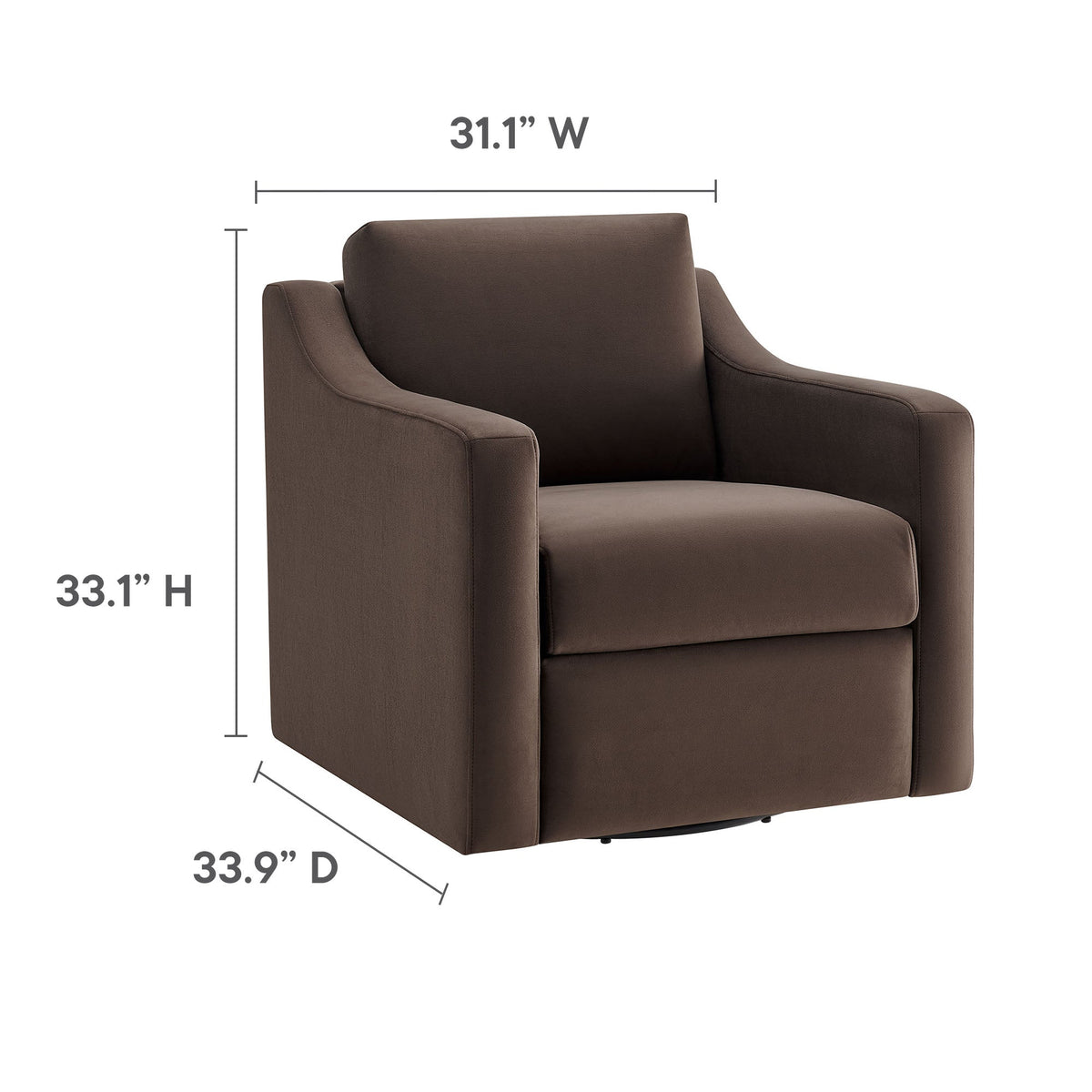Liora Velvet Swivel Armchair For the Modern Home