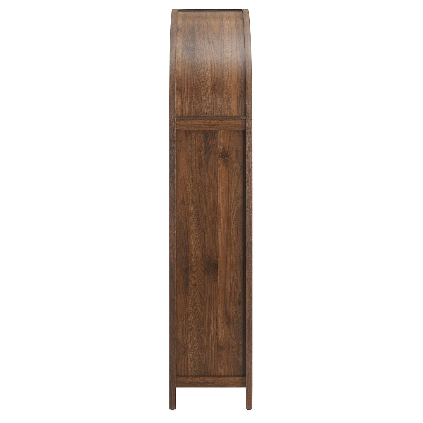 Calista 79in tall wide rattan arched storage cabinet in warm brown wood finish by Modway on Tampa Home & Garden Store