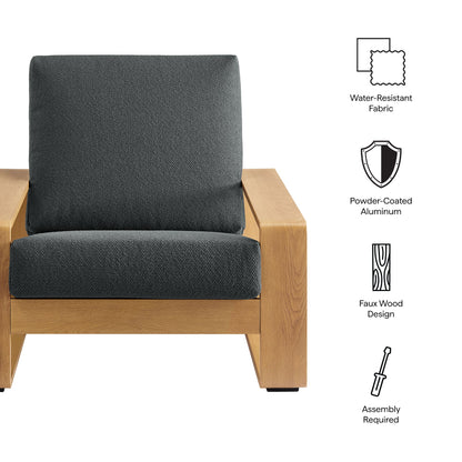 Lirienne and Outdoor Aluminum Armchair By Modway