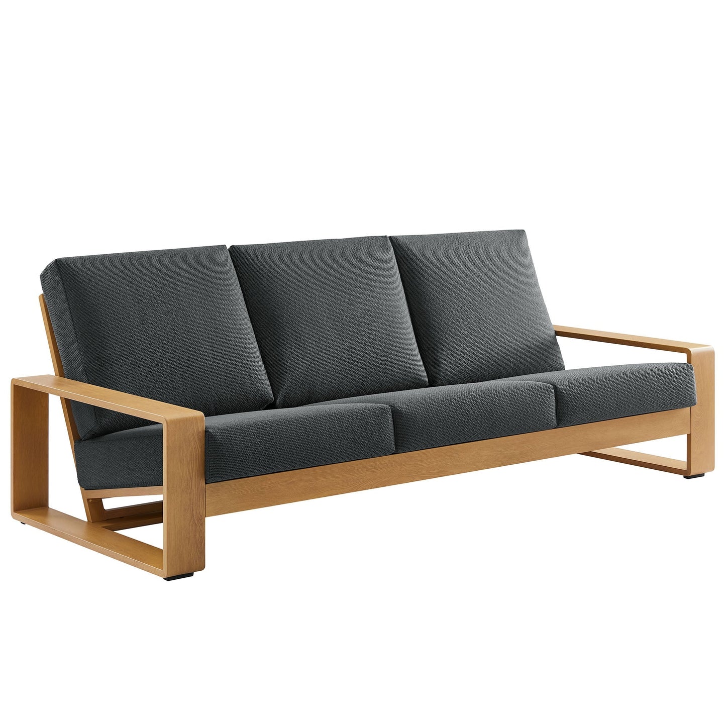 Modway Outdoor Sofa with Aluminum and Faux Wood