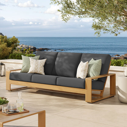 Modway Outdoor Sofa with Aluminum and Faux Wood