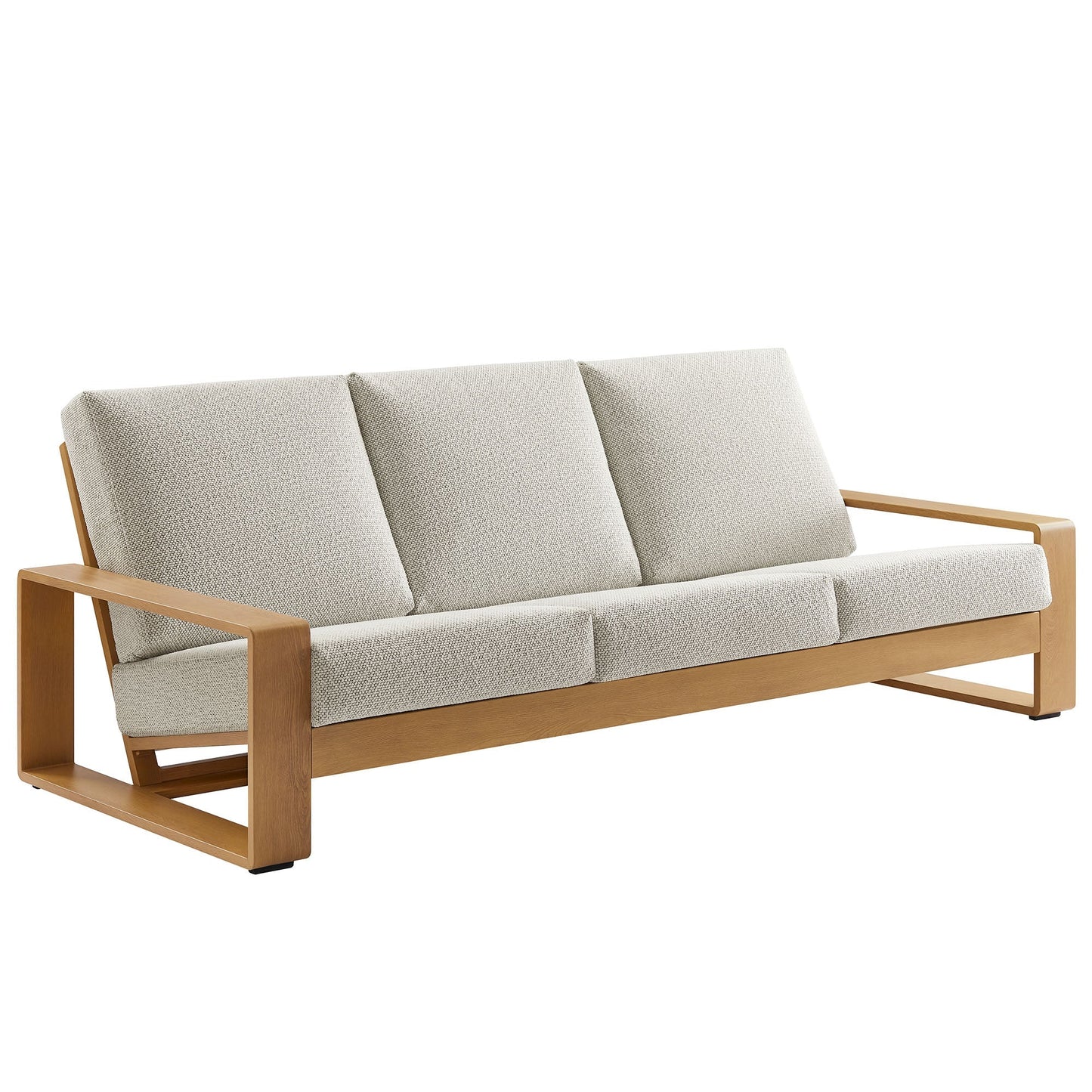 Modway Outdoor Sofa with Aluminum and Faux Wood