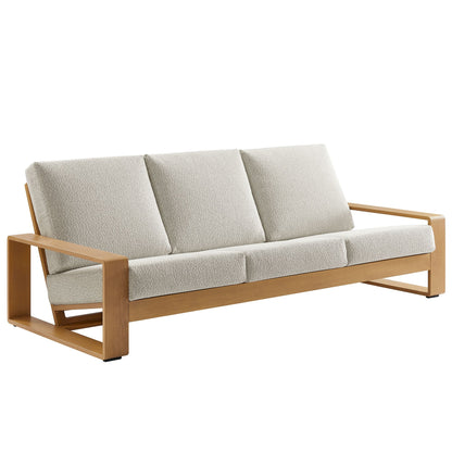 Modway Outdoor Sofa with Aluminum and Faux Wood