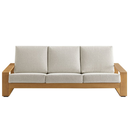 Modway Outdoor Sofa with Aluminum and Faux Wood