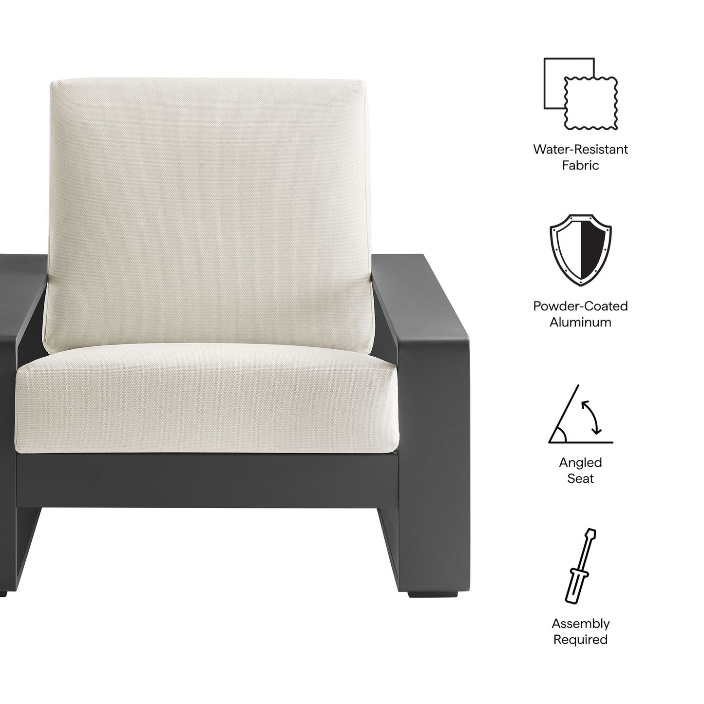 Modway Lirienne Aluminum And Stylish Armchair
