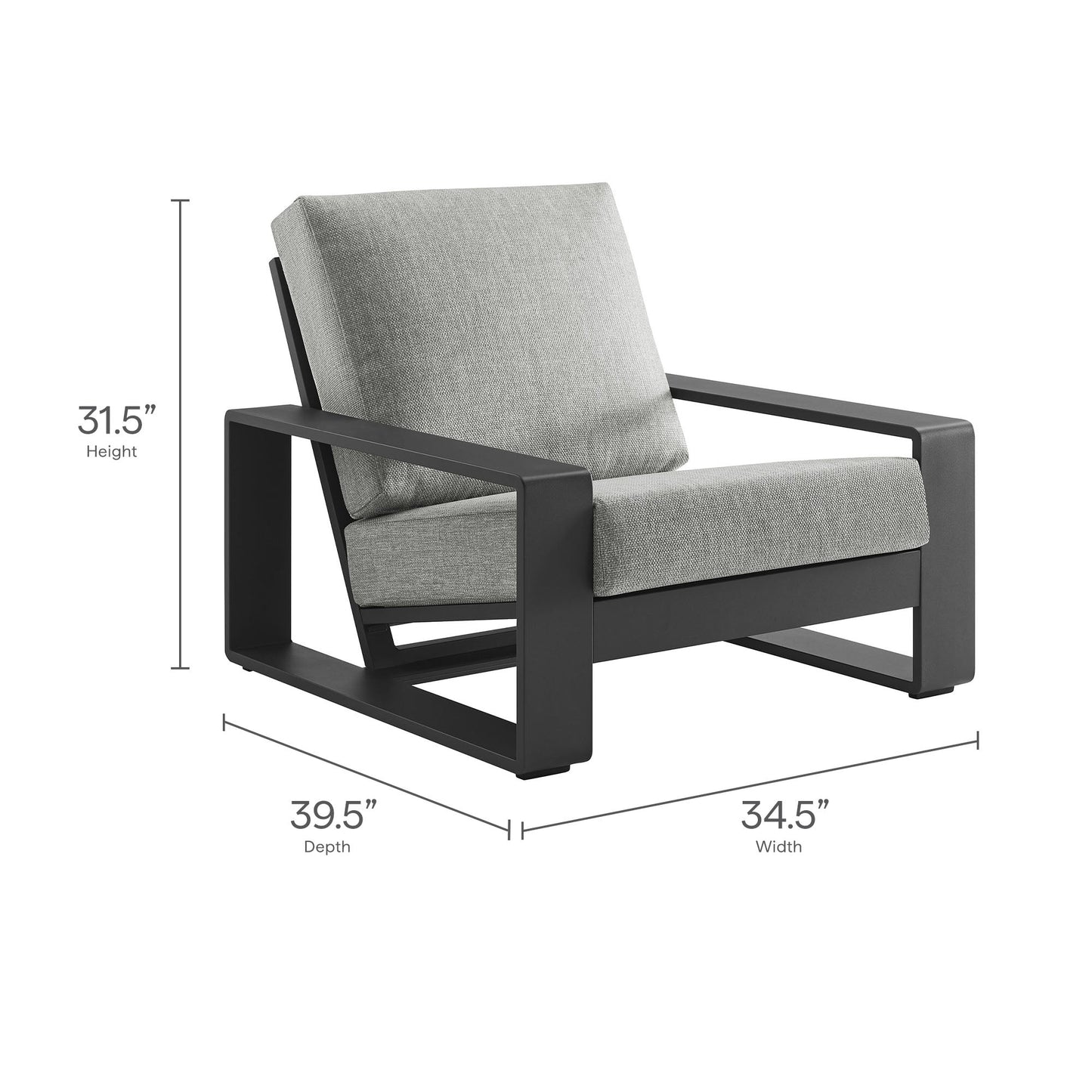 Modway Lirienne Aluminum And Stylish Armchair