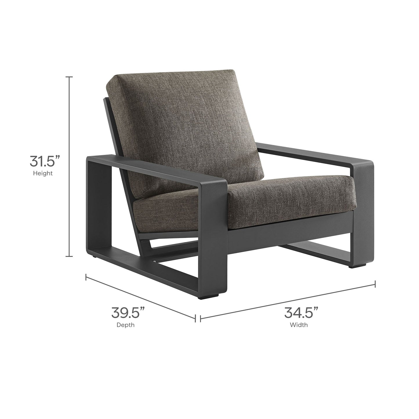 Modway Lirienne Aluminum And Stylish Armchair