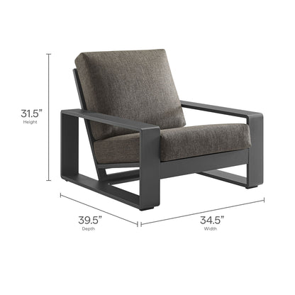 Modway Lirienne Aluminum And Stylish Armchair