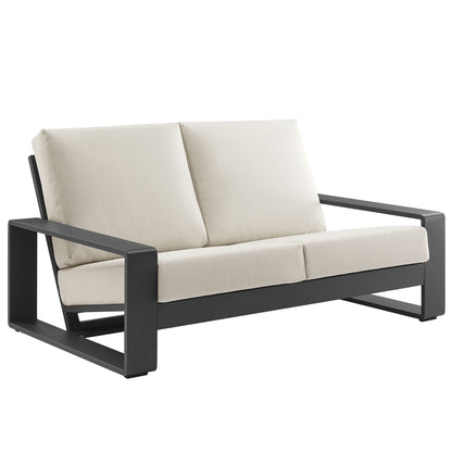 Lirienne and Modway Outdoor Aluminum Loveseat