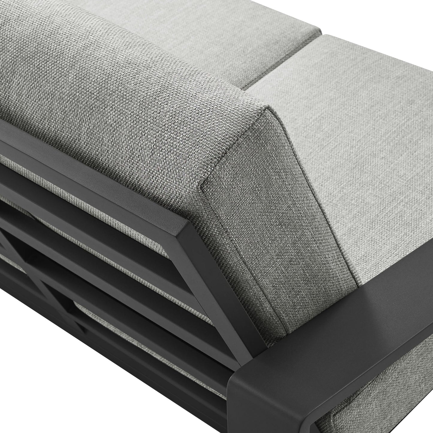 Lirienne and Modway Outdoor Aluminum Loveseat