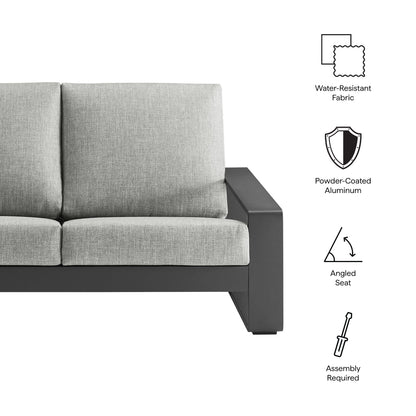 Lirienne and Modway Outdoor Aluminum Loveseat