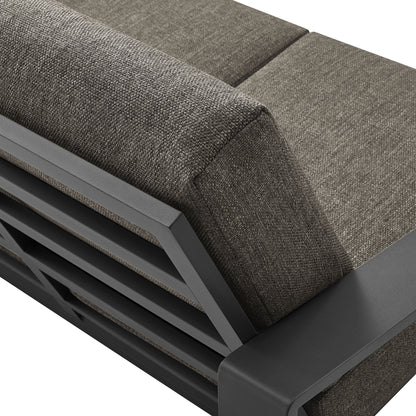 Lirienne and Modway Outdoor Aluminum Loveseat