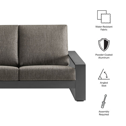 Lirienne and Modway Outdoor Aluminum Loveseat