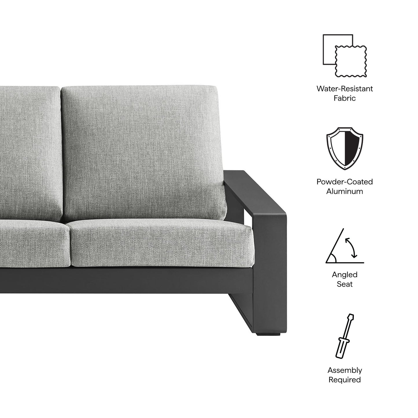 Modern Lirienne Outdoor Patio Sofa by Modway