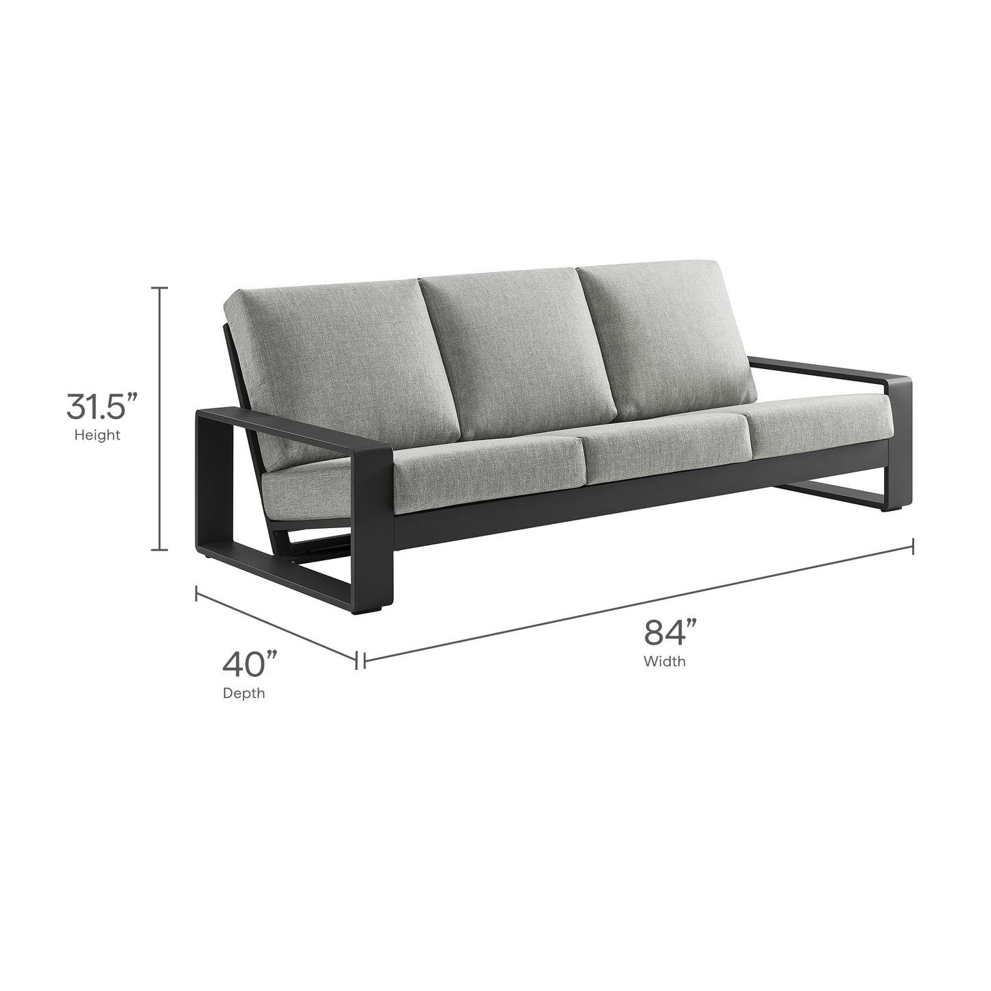 Modern Lirienne Outdoor Patio Sofa by Modway