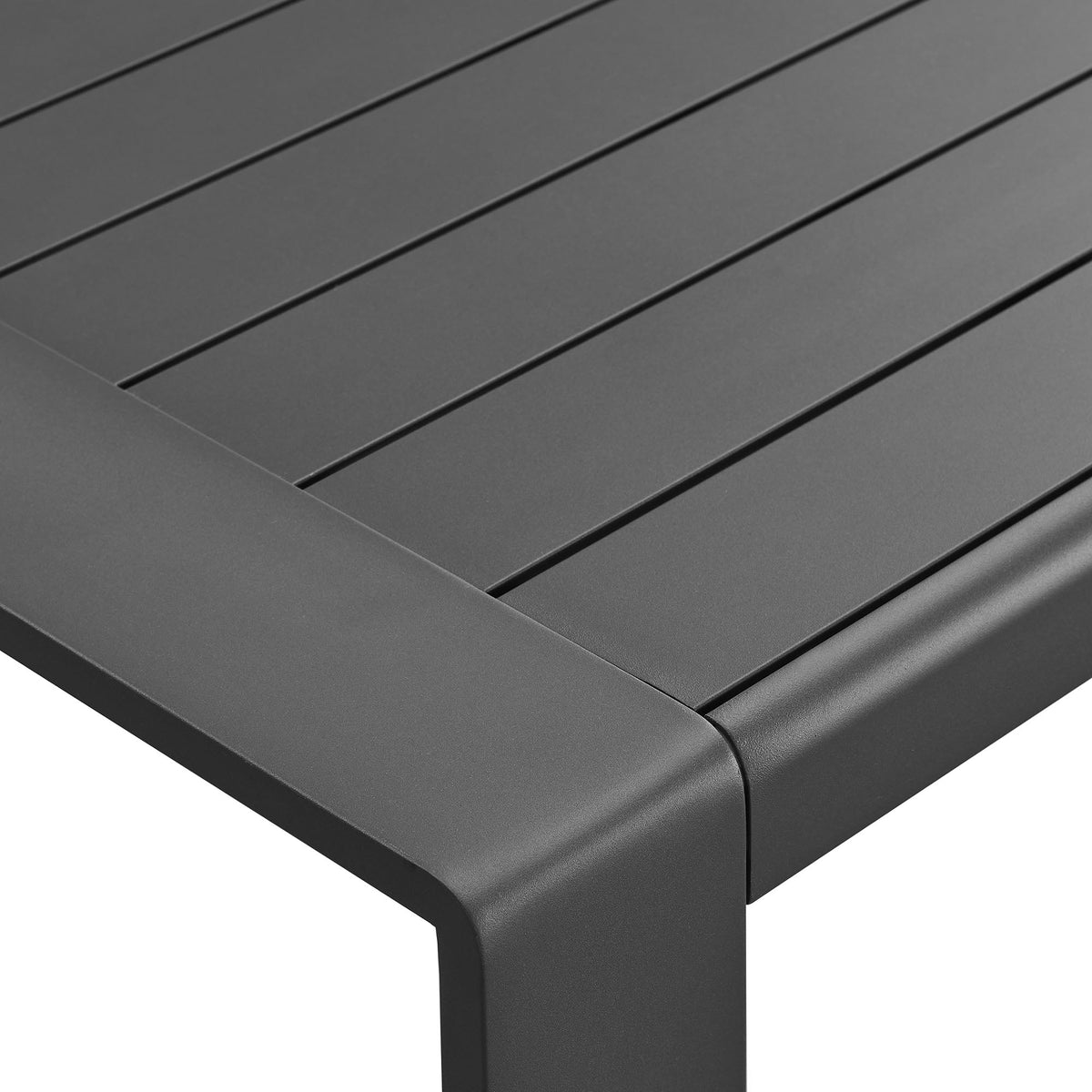 Lirienne outdoor patio aluminum coffee table dark gray slatted top by Modway on Tampa Home & Garden Store