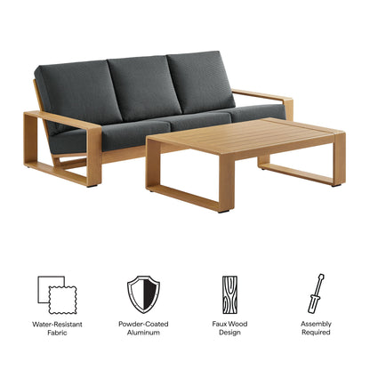 Lirienne Two Piece Outdoor Patio Set and Table