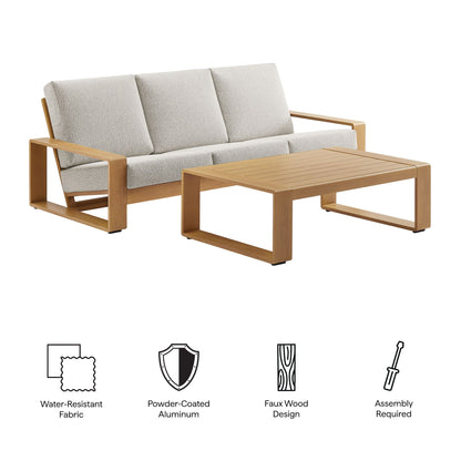 Lirienne Two Piece Outdoor Patio Set and Table