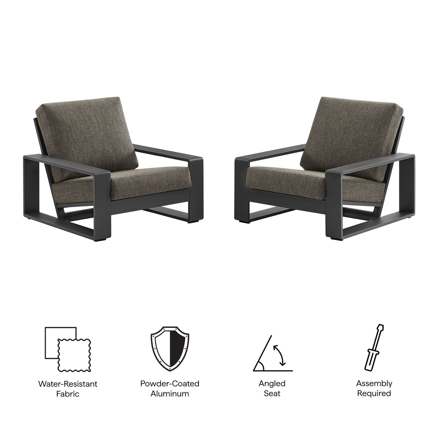 Lirienne Outdoor Patio and Faux Wood Seating Set