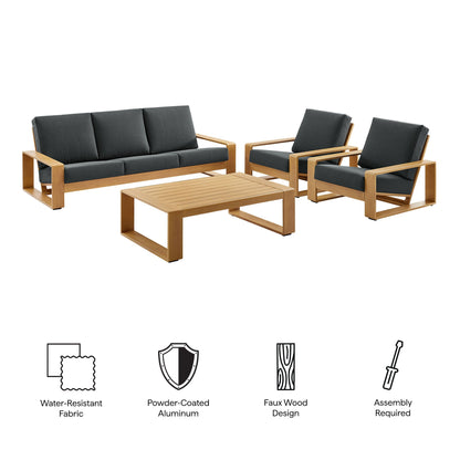 Modway 4 Piece Outdoor Patio Furniture Set