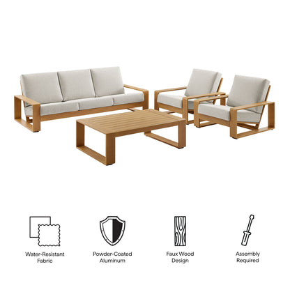 Modway 4 Piece Outdoor Patio Furniture Set