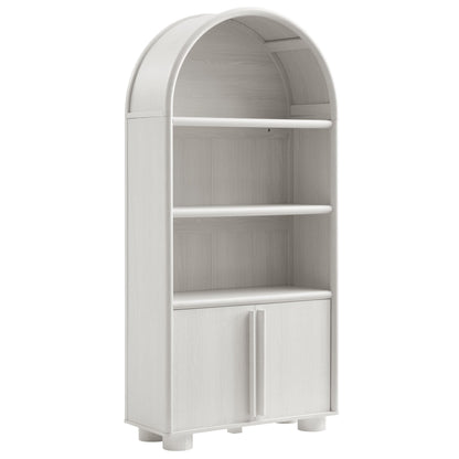 Bellamy tall arched display cabinet bookcase by Modway, light gray wood with arched top on Tampa Home & Garden Store