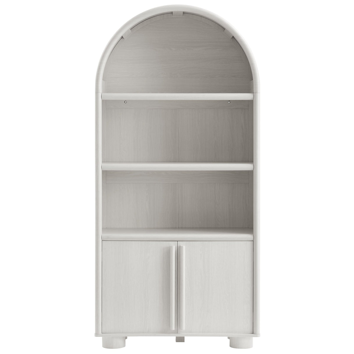 Bellamy Tall Arched Display Cabinet Bookcase by Modway in pale gray wood grain on Tampa Home & Garden Store