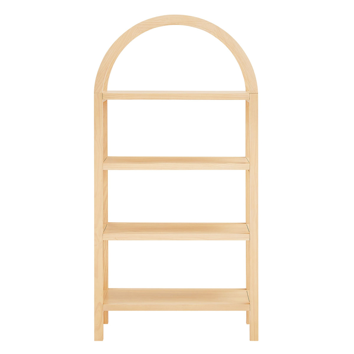 Vexley 60 Inch Arched Bookshelf by Modway, natural wood finish with arched top and open shelving on Tampa Home & Garden Store