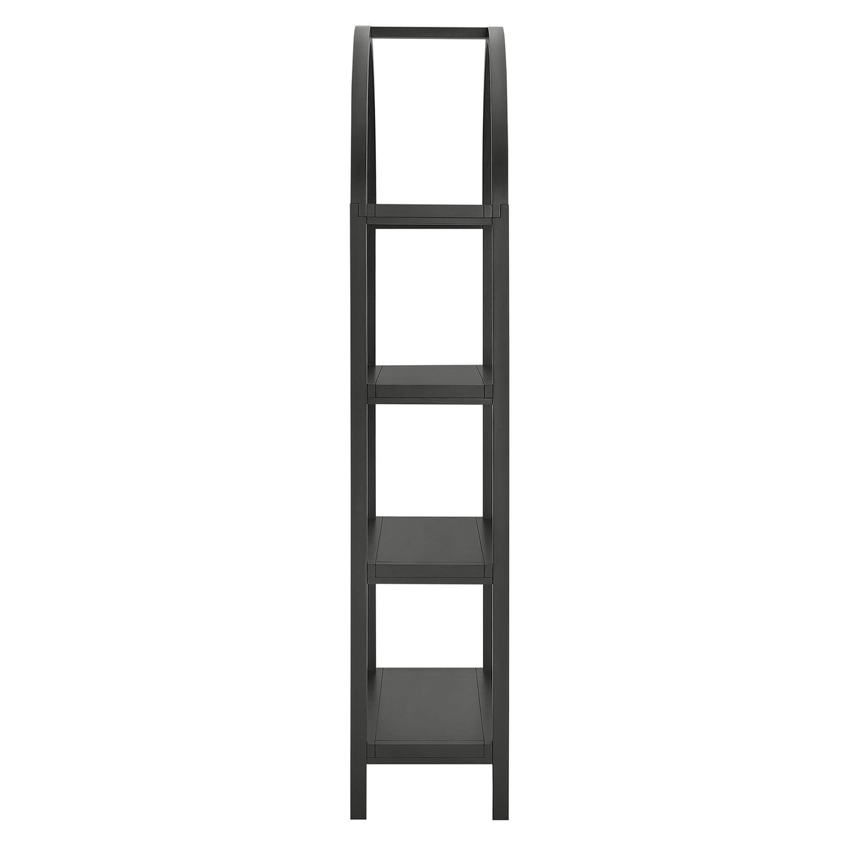 Vexley 72 Inch Large Arched Bookshelf in black metal frame with open shelves by Modway on Tampa Home & Garden Store
