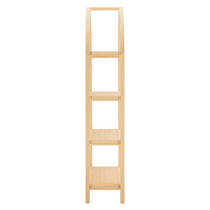 Vexley 72 Inch Large Arched Bookshelf Modway natural wood finish tall living room storage on Tampa Home & Garden Store