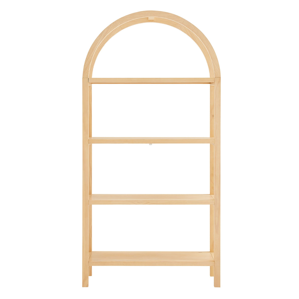 Vexley 72 Inch Large Arched Bookshelf light oak frame living room furniture HouseOfZazla on Tampa Home & Garden Store