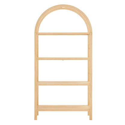 Vexley 72 Inch Large Arched Bookshelf light oak frame living room furniture HouseOfZazla on Tampa Home & Garden Store