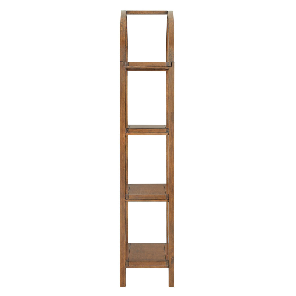 Vexley 72 Inch Large Arched Bookshelf wooden arched frame in warm oak by HouseOfZazla on Tampa Home & Garden Store