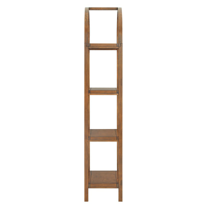 Vexley 72 Inch Large Arched Bookshelf wooden arched frame in warm oak by HouseOfZazla on Tampa Home & Garden Store