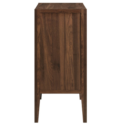 Nell 36in dark walnut accent cabinet by Modway with clean panel front and tapered legs on Tampa Home & Garden Store