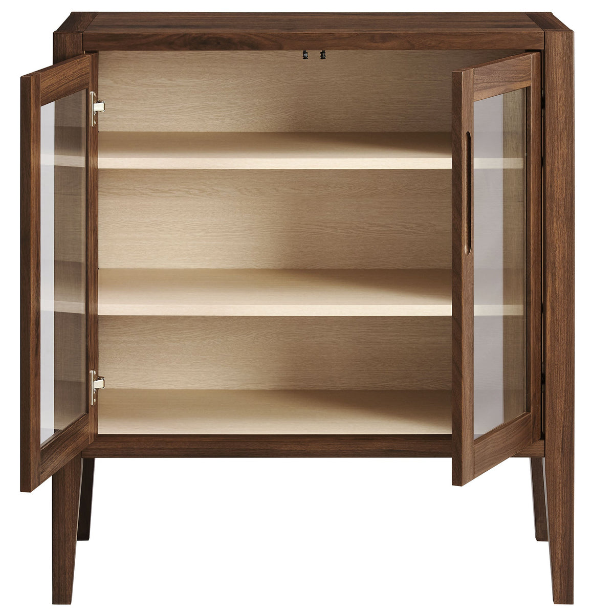 Nell 36in Accent Cabinet by Modway, glass-front wood buffet in dark walnut on Tampa Home & Garden Store