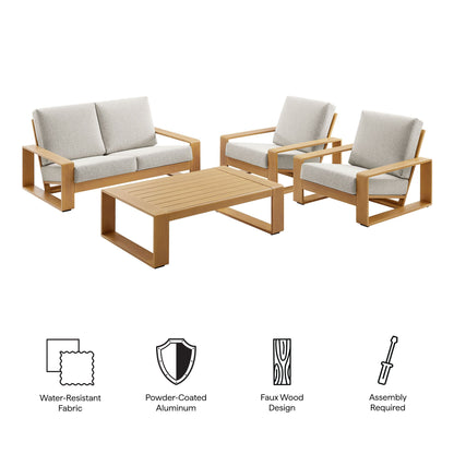 Modway Lirienne 4-Piece Outdoor Patio Set