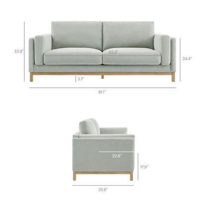 Modway Roscoe 81 Inch Fabric Sofa And Chenille