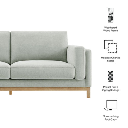 Modway Roscoe 81 Inch Fabric Sofa And Chenille